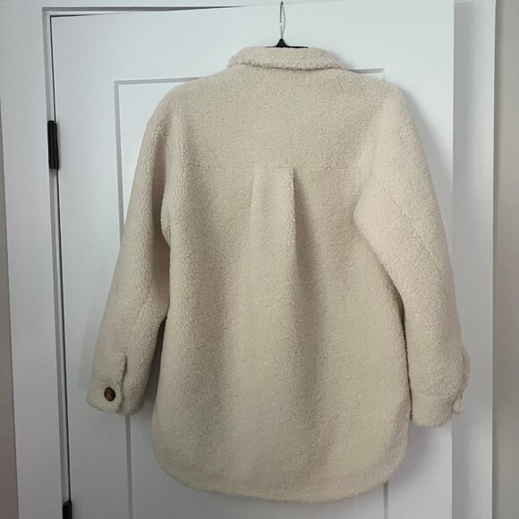 Rails Connie Shirt Jacket, Ivory Teddy, Size XS, EUC - Picture 3 of 9